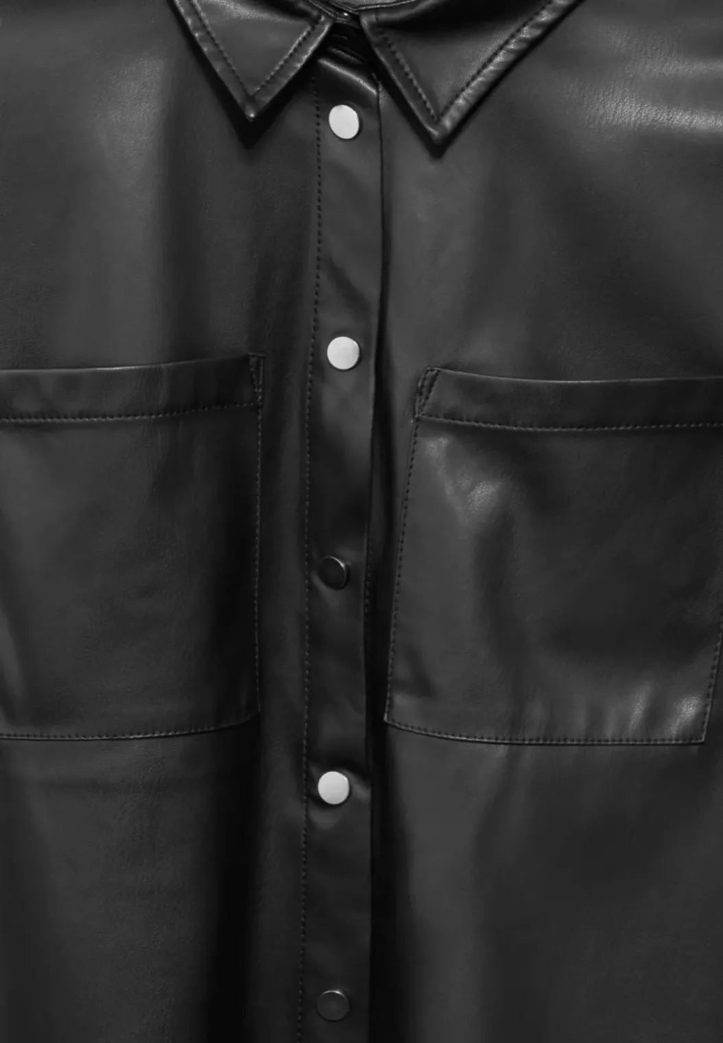 Lederlook blouse