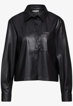 Lederlook blouse