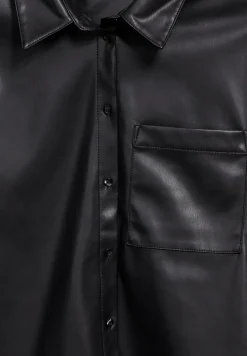 Lederlook blouse