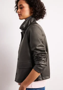 Lederlook jasje met knopen