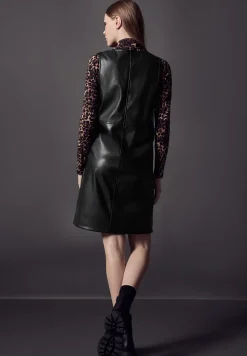 Lederlook jurk