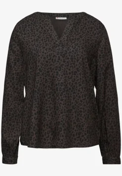 Leo blouse met gespleten hals
