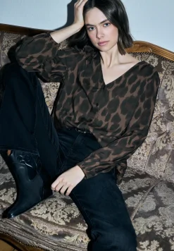 Leo V-hals blouse