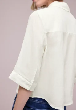 Linnen blouse met 3/4 mouwen