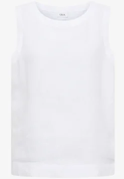Linnen blouse met knoopdetails