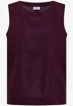 Linnen blouse met knoopdetails