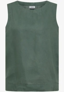 Linnen blouse met knoopdetails