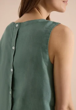 Linnen blouse met knoopdetails