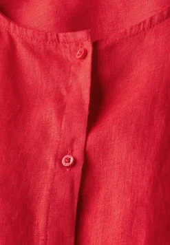 Linnen blouse met ronde hals