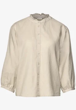 Linnen blouse met ruches