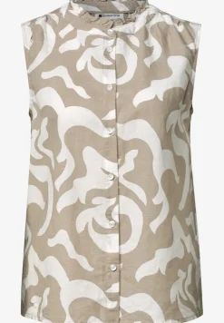 Linnen blouse met ruches