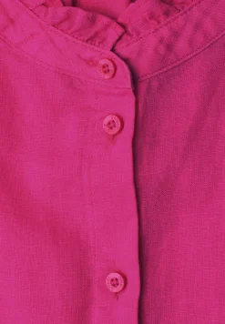 Linnen blouse met ruches