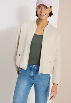 Linnen blouson met rimpels