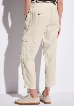 Linnen broek in cargolook