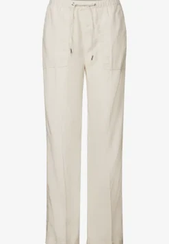 Linnen broek met rechte pijpen