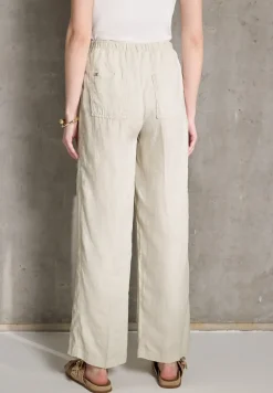 Linnen broek met rechte pijpen