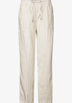 Linnen broek met rechte pijpen