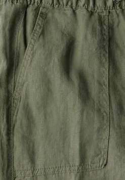 Linnen broek met rechte pijpen