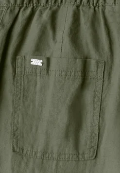 Linnen broek met rechte pijpen