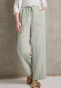 Linnen broek met rechte pijpen