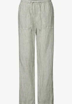 Linnen broek met rechte pijpen