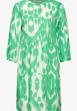 Linnen jurk met print
