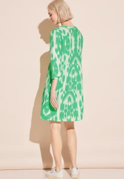 Linnen jurk met print