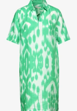 Linnen jurk met print