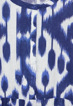 Linnen jurk met print