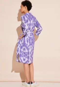 Linnen jurk met print