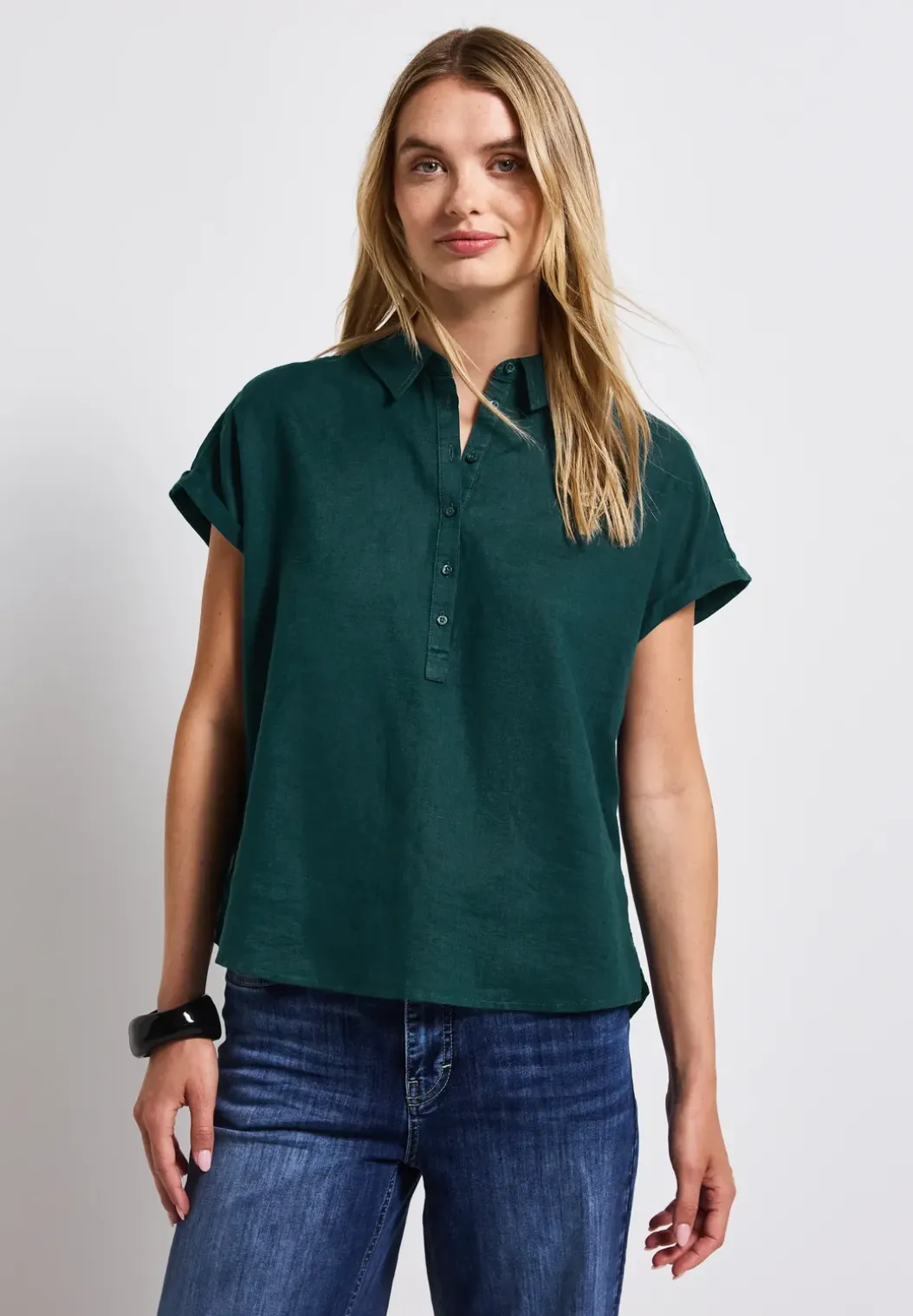 Linnen mix overhemd blouse