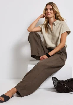 Linnen mix overhemd blouse