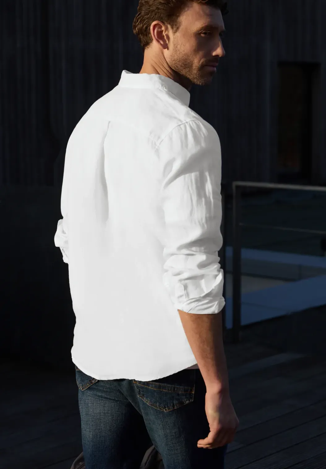 Linnen shirt met lange mouwen