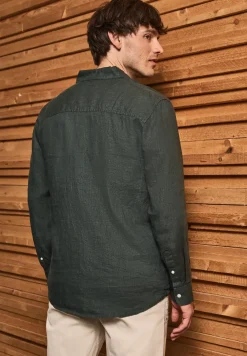 Linnen shirt met lange mouwen