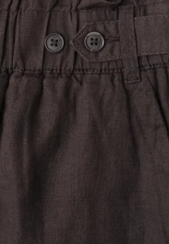 Linnen shorts met paperbag tailleband