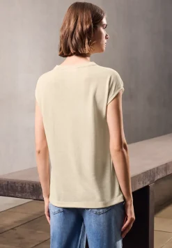 Linnen uitgesneden shirt