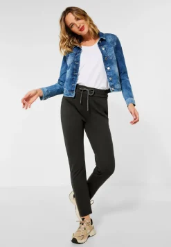 Loose fit broek in effen kleur