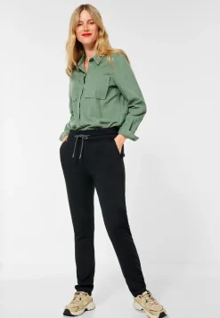 Loose fit broek in effen kleur