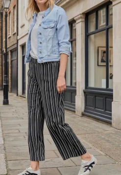 Loose Fit culottes met een gestreept patroon