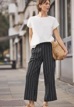 Loose Fit culottes met een gestreept patroon