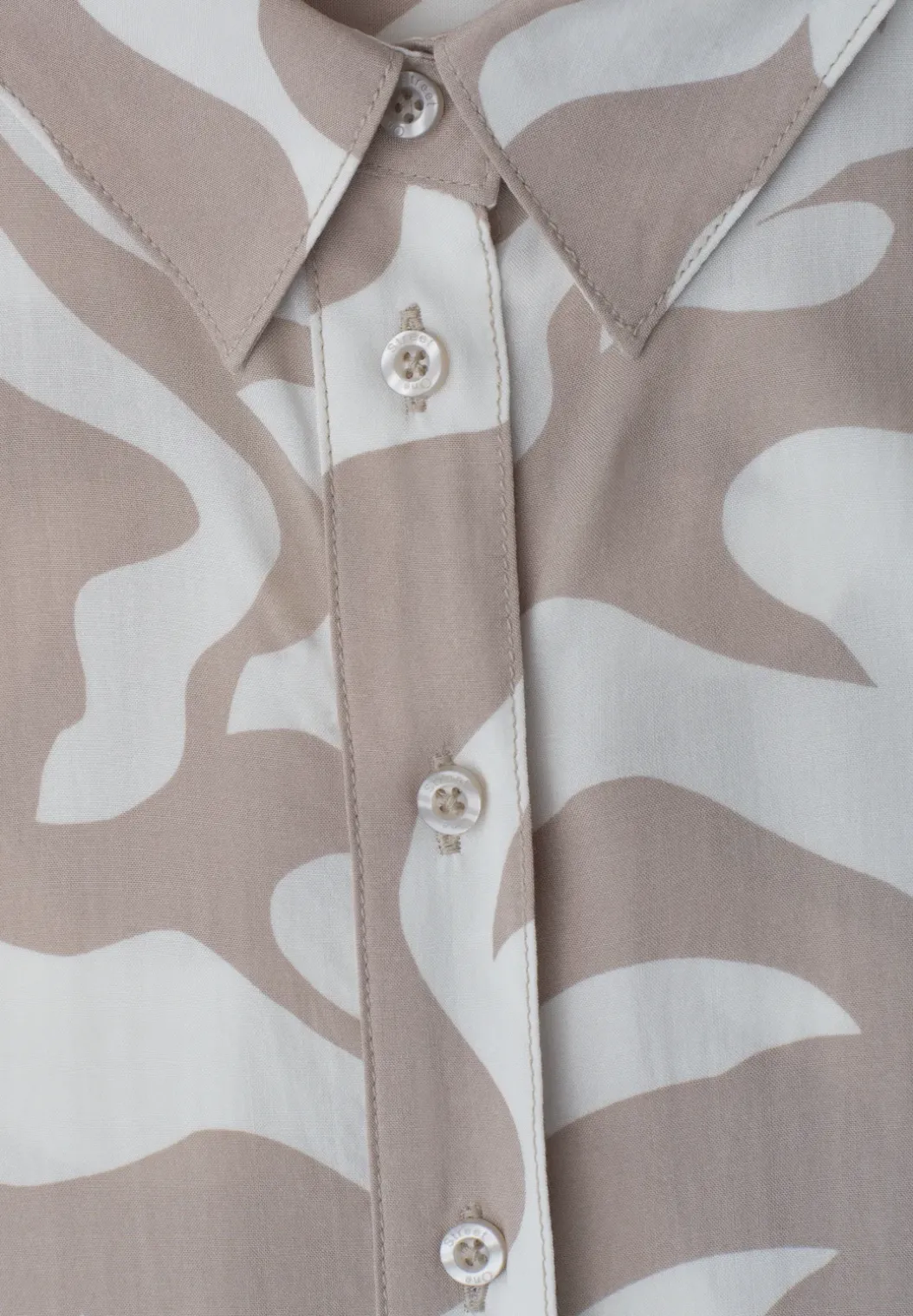 Maxi-jurk met overhemdkraag en print