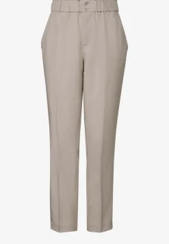 Melange-look paperbag broek