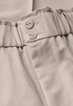 Melange-look paperbag broek