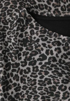 Mesh jurk met leoprint