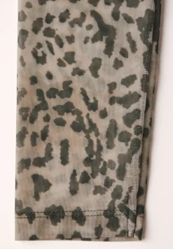 Mesh jurk met leoprint