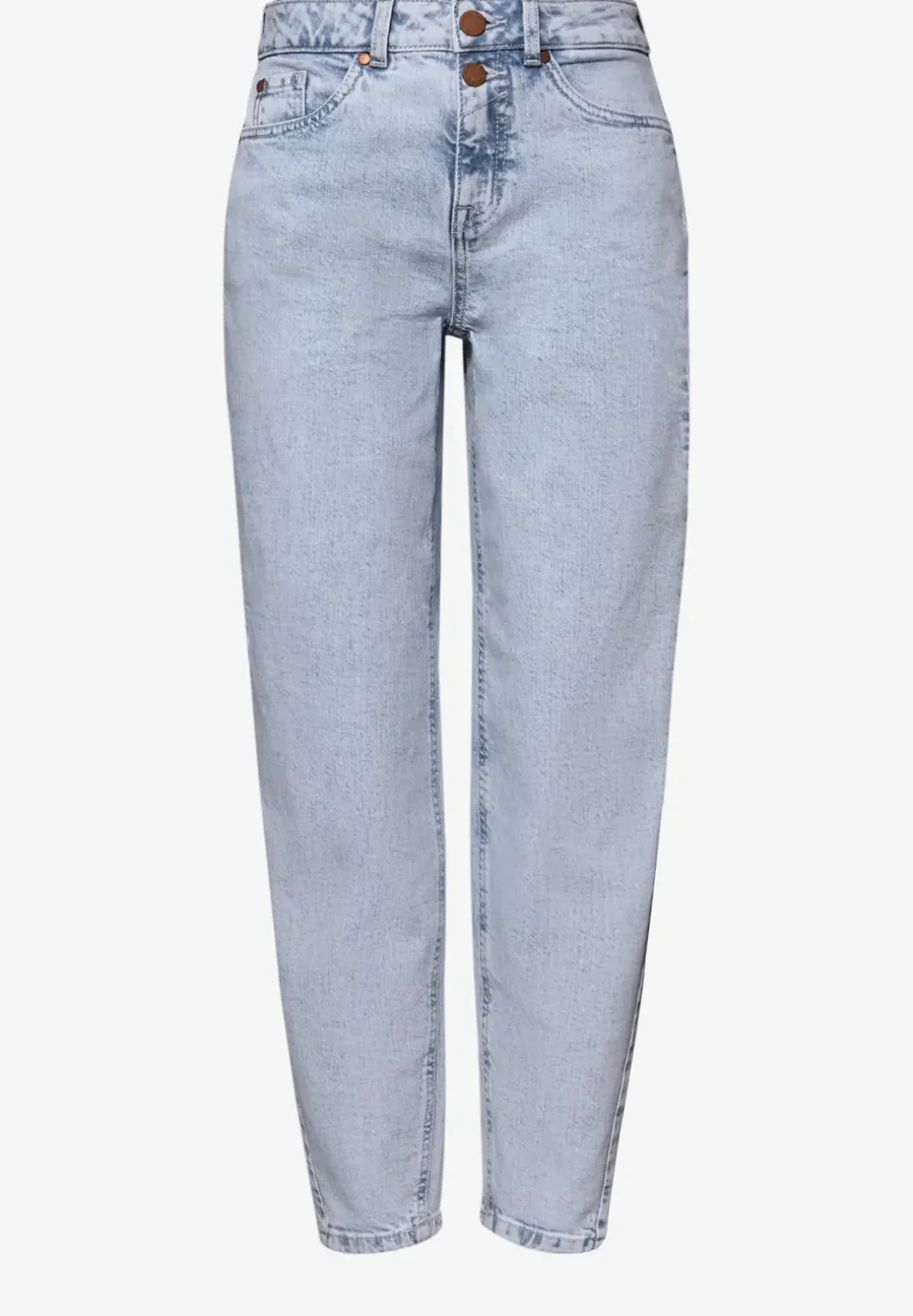 Mid Waist Barrel Leg Jeans in Loose Fit