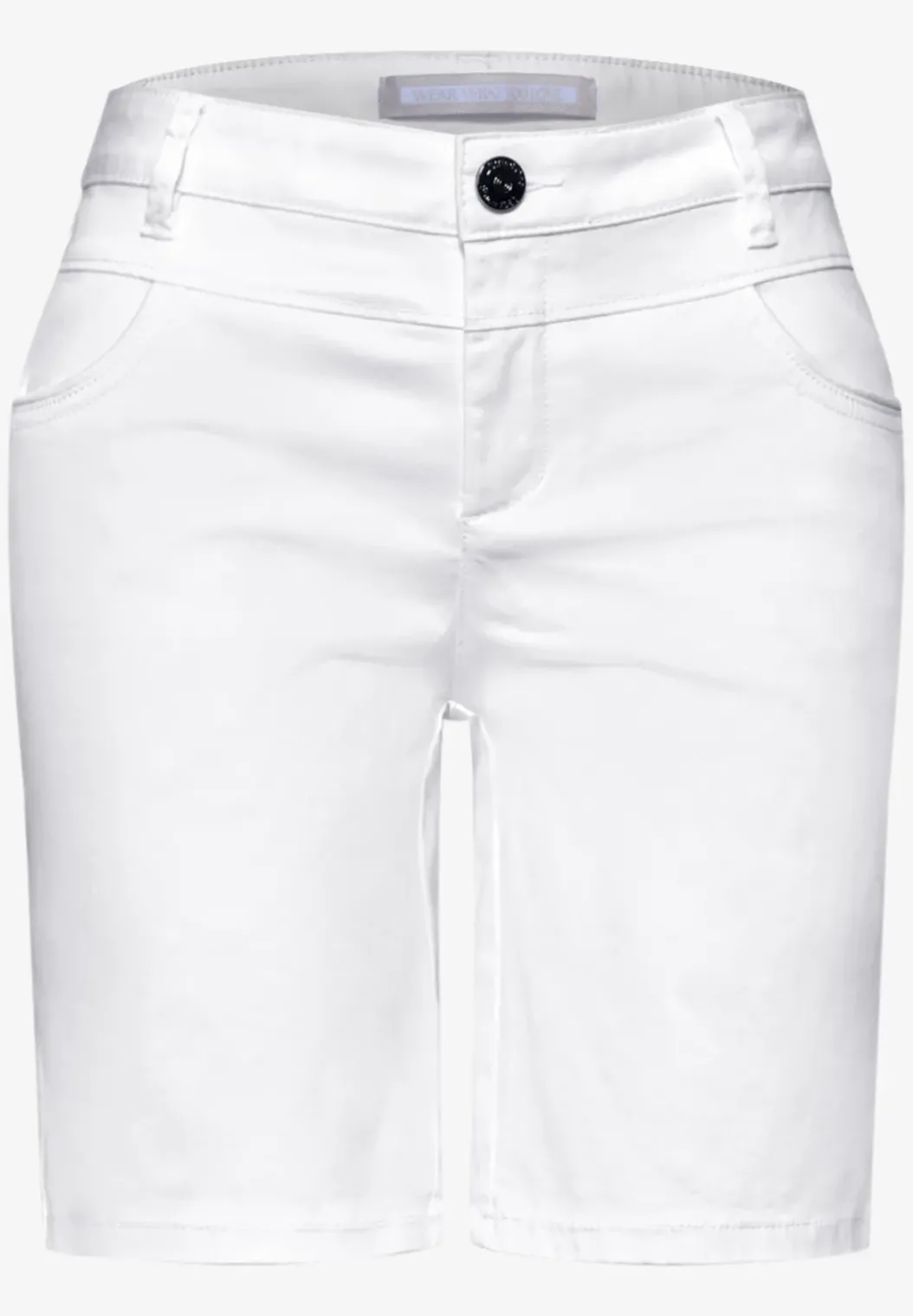 Mid Waist bermuda in satijnen look