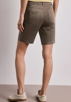 Mid Waist bermuda in satijnen look