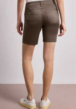 Mid Waist bermuda in satijnen look