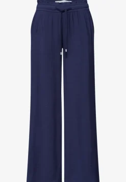 Mid Waist broek met Wide Legs en structuur